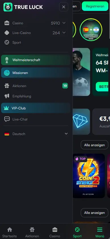Trueluck App Vorschau